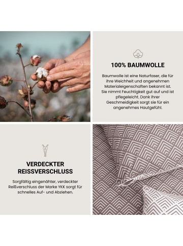 Schiesser Renforcé-Bettwäsche-Set Mabel in Taupe
