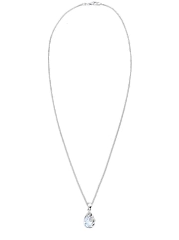 Elli Halskette 925 Sterling Silber Tropfen, Wellen in Weiß