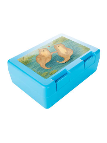 Mr. & Mrs. Panda Brotbox Otter Hände halten Design ohne Spruch in Weiß