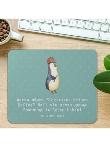 Mr. & Mrs. Panda Mouse-Pad Elektriker Witz mit Spruch in Meeresbrise