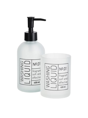 Bathroom Solutions Spender und Zahnbürstenbecher aus Glas ONYX in Weiß