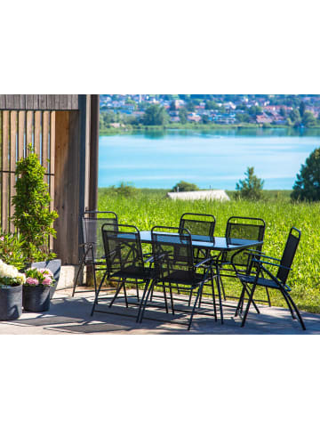 Beliani Esstisch LIVO in Schwarz - (W) 80 x (H) 73 x (L) 140 cm