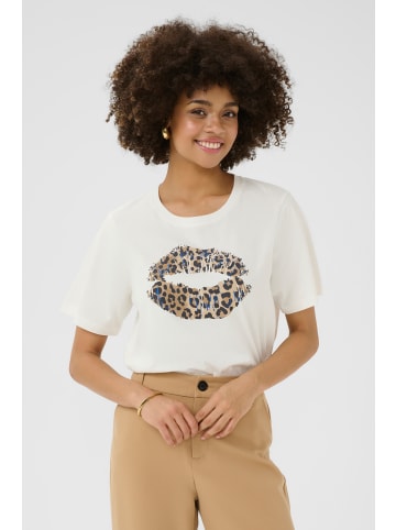 CULTURE T-shirt CUgab Baggy fit in Spring G./Blue Leopard Lips