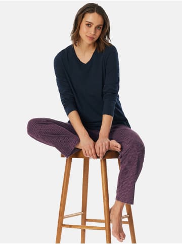 Schiesser Pyjama Nightwear Serie in nachtblau