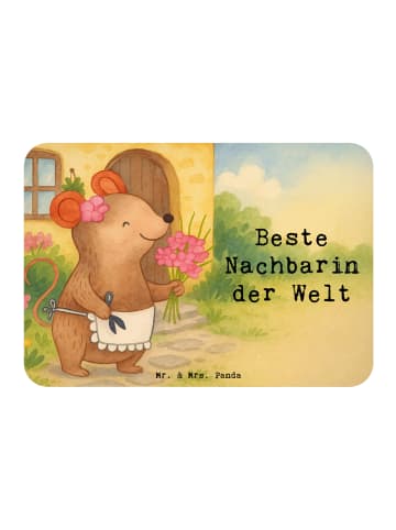 Mr. & Mrs. Panda Magnet Maus Beste Nachbarin der Welt Design mit... in Weiß