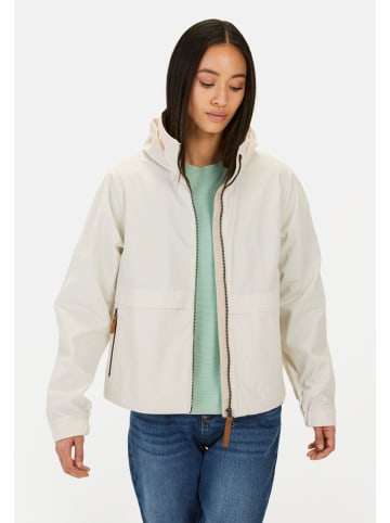 Camel Active Leichte Jacke mit verstaubarer Kapuze in Perlweiß