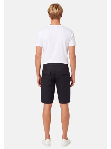 Alessandro Salvarini A. Salvarini Herren Leinen Shorts kurze Hose AS-408 in Schwarz