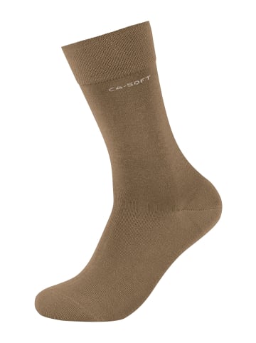 camano Socken für Damen und Herren Businesssocken Komfortbund Bequem Langlebig Baumwolle Soft  mit verstärktem Fersen- und Zehenbereich 4er Pack ca-soft in tiger's eye