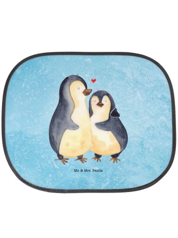 Mr. & Mrs. Panda PKW Sonnenschutz Pinguin umarmen ohne Spruch in Eisblau