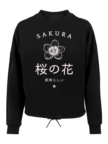 F4NT4STIC Oversize Sweatshirt Sakura Blume Japan in schwarz