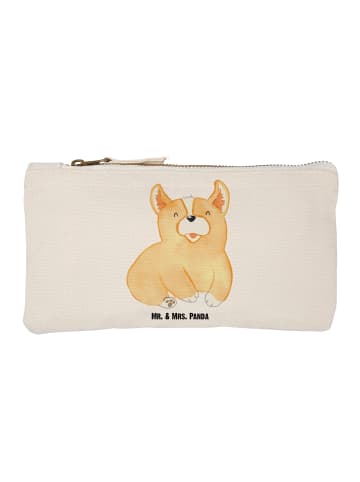 Mr. & Mrs. Panda Schminktasche Corgie ohne Spruch in Weiß