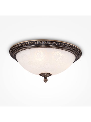 Licht-Erlebnisse Deckenlampe Ø 37 x (H)19 cm in Bronze antik WeißBronze antik Weiß