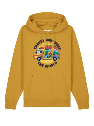 wat? Apparel Sweatshirt Travel and surf in Ochre