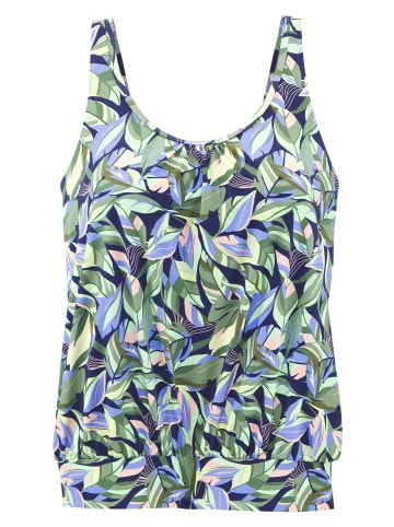 s.Oliver Tankini-Top in grün-blau bedruckt