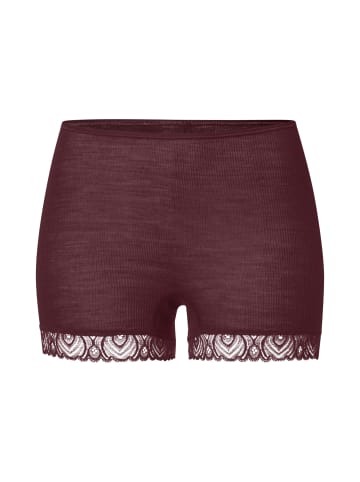 Hanro Panty Woolen Lace in vivid brown