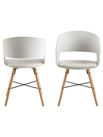 ebuy24 Esszimmerstuhl Luna Weiß 2er Set