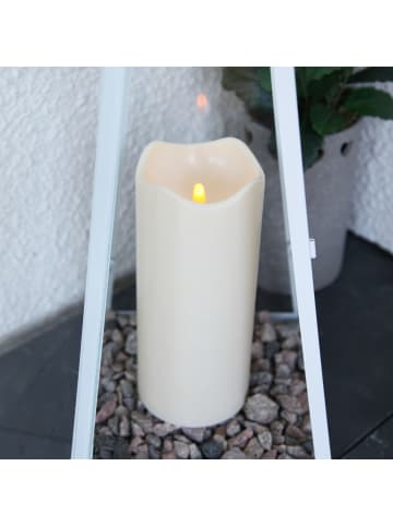 STAR Trading LED Stumpenkerze Paul, naturweiß, outdoor, 23cm