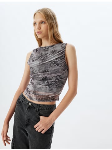 KOTON Tanktop in Schwarz Gemustert