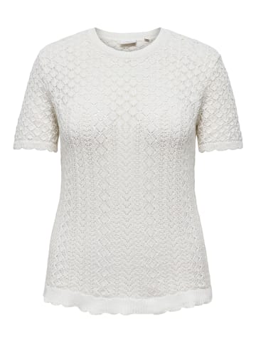 ONLY Carmakoma Gestricktes Oberteil in Ecru