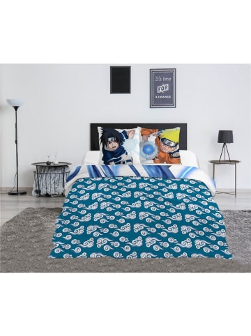 Naruto Naruto 3-teiliges Bettwäsche-Set – Decken- und Kissenbezug 240x220 in Blau