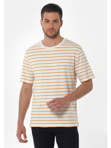 Organication T-Shirt "MOR13645" in Cremeweiß/Mango