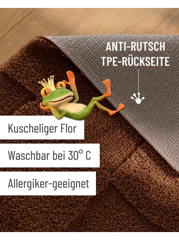 Wecon Home Badteppich Davie in nuss braun