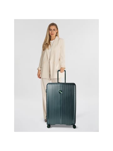 Polestream Paris 4 Rollen Trolley 78 cm in green metallic