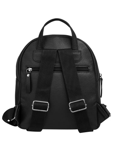 Bruno Banani Rucksack echt Leder in schwarz