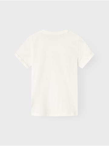 name it T-Shirt 2er-Set Print Design Lockeres Rundhals Shirt in Weiß-2