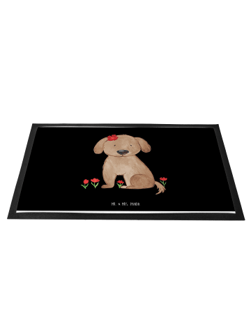 Mr. & Mrs. Panda Vorleger Hund Dame ohne Spruch in Schwarz