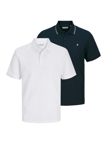 Jack & Jones Poloshirt Austin in Weiß / dunkelblau
