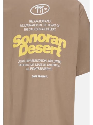 JACK & JONES Junior T-Shirt 'Retreat Typographic' in braun