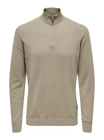 ONLY & SONS Strickpullover in Desert Taupe