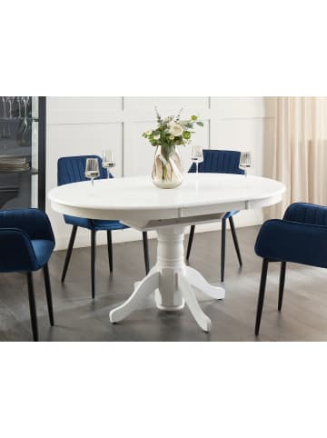 Beliani Esszimmertisch AKRON in Weiß - (W) 106 x (H) 74 x (L) 106 cm