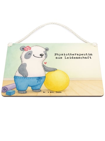 Mr. & Mrs. Panda Schild Physiotherapeutin Leidenschaft Design mi... in Weiß