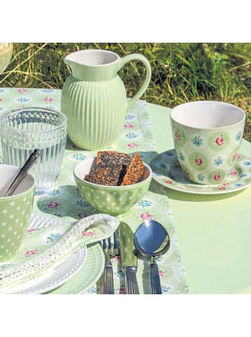 Greengate Teller KLEIN ELLE PALE GREEN Grün mit Blumen 15 cm