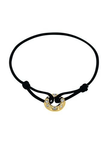 Noelani Armband Edelstahl, IP gold, Textil in Gold