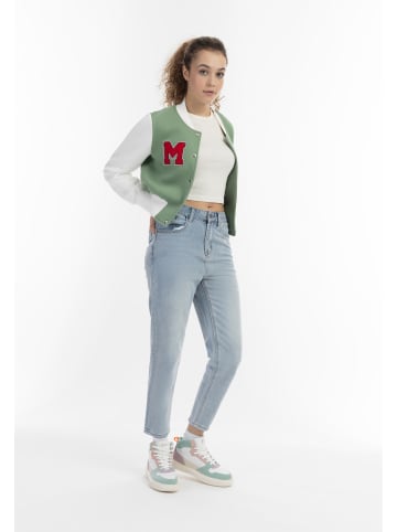 myMo Damen Collegejacke in Hellgrün