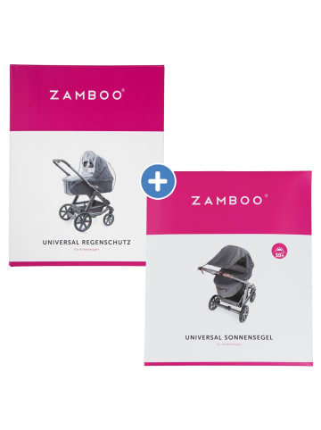 Zamboo Erstlings- & Schutzset für Kinderwagen mit in grau