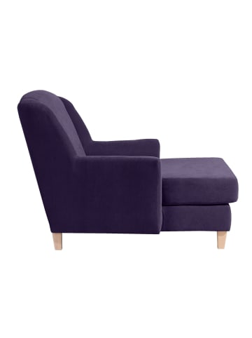 others SESSEL XXL Karil Bezug Veloursstoff Buche natur / violett