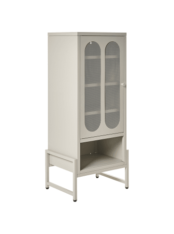 Beliani Büroschrank SOLETTA in Beige - (W) 47 x (H) 108 x (L) 35 cm