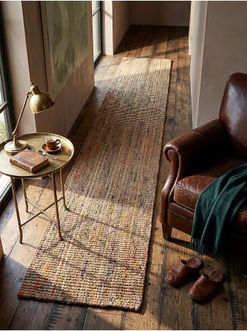 KADIMA DESIGN Naturfaser-Teppich Handgewebt ERME Jute Naturbelassen Modern in Natur-Multicolor