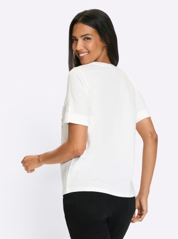 Sieh an! Kurzarm-Shirt in ecru-goldfarben