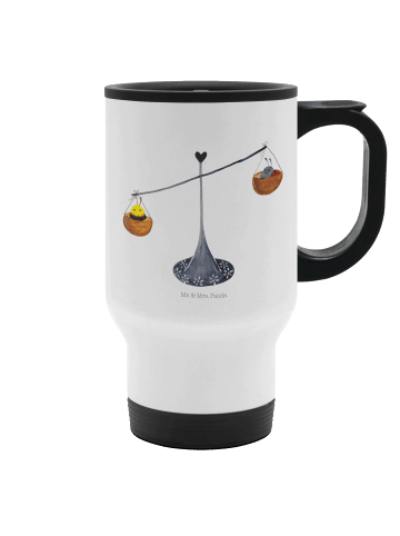Mr. & Mrs. Panda Thermobecher To Go Sternzeichen Waage ohne Spruch in Weiß