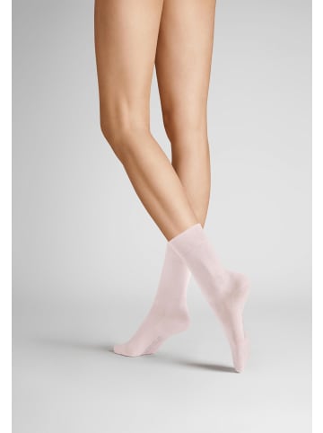 Hudson Socken Relax Cotton druckfreier Bund in Rosa