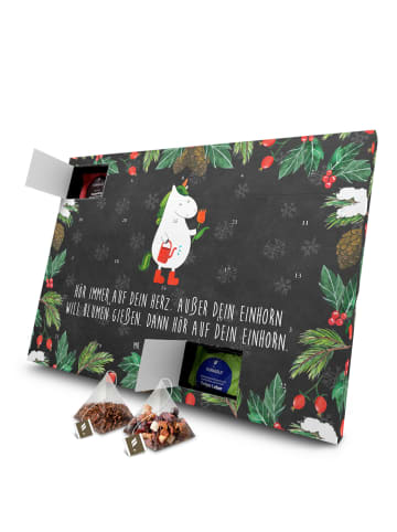 Mr. & Mrs. Panda Advents-Teekalender Einhorn Gärtner mit Spruch in Kreidetafel