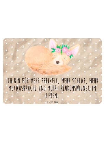 Mr. & Mrs. Panda Blechschild Wüstenfuchs Blumen mit Spruch in Sandig