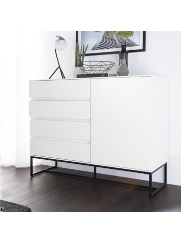 home24 Kommode Zaddy in Matt Weiß