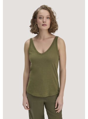 Hessnatur Jersey Top Regular in goldoliv