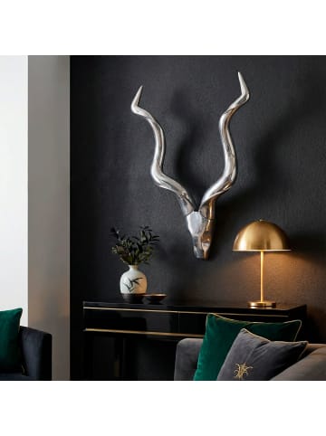 FineBuy Geweih in Silber / Aluminium / 80x10x110